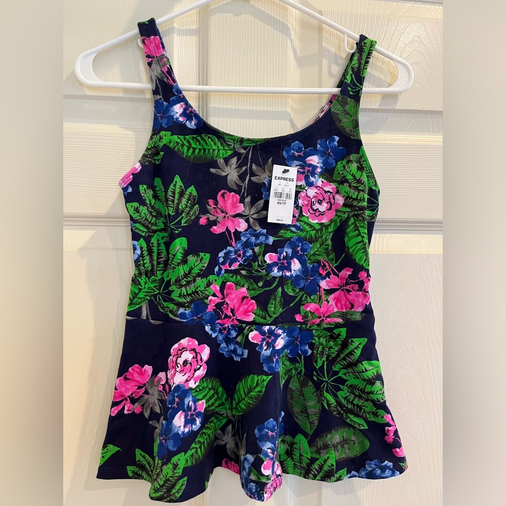 EXPRESS sleeveless peplum top